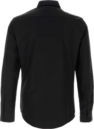 Burberry Mens Poplin Cotton Shirt Black