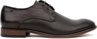 Sergio Moretti Bruin Leren Formele Platte Schoenen - Heren - Nette schoenen - Bruin - 45 EU - Leer - Schoenen