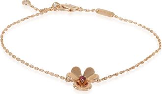 Van Cleef & Arpels Pre-Owned Van Cleef & Arpels Rose Gold Ruby Mini Model Frivole Bracelet