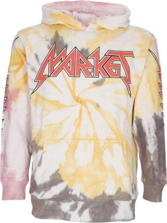 Market Tie-dye Smiley Hoodie Lange Mouwen - Heren - Hoodies - Veelkleurig - M - Katoen - Hoodies & sweatvesten