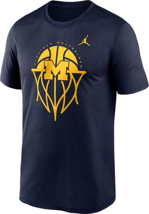 Nike Michigan Legend Basketball Icon Nike Mens Dri-FIT College T-Shirt in Blue | NKGK41SMWN-1NT