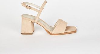 Intentionally blank Validated Ankle Strap Block Heels