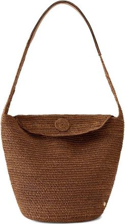 Helen Kaminski Yala Crochet Raffia Shoulder Bag in Nutshell/cotto at Nordstrom