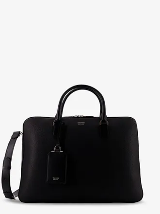Tom Ford Borsa da lavoro in pelle martellata con frontale - TOM FORD - gender_Man