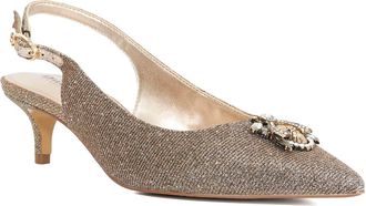 Dune London Womens Ladies Context - Bug Embellished Kitten Heels - Bronze - Size UK 3