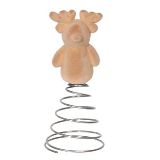 OEM Adorno De Tela Suave Para La Punta Del &Aacute;rbol De Navidad, 23,5 Cm - Caqui