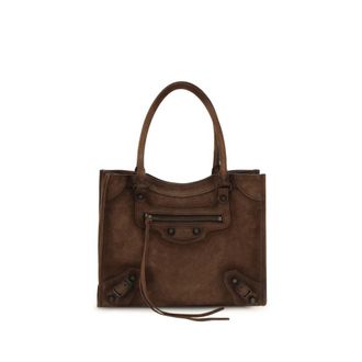 Balenciaga Brown Calf Leather Bos Taurus Shoulder Womens Bag