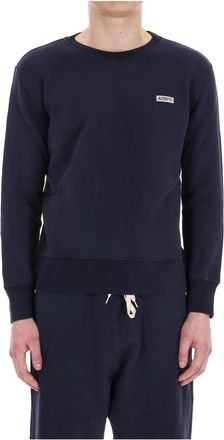 Autry Blauwe Crew Neck Sweater - Heren - Sweatshirts - Blauw - S - Katoen - Hoodies & sweatvesten