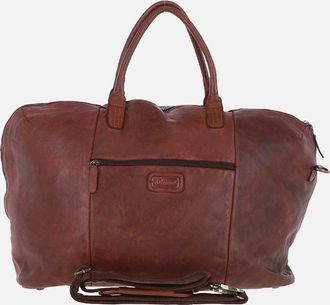 Ashwood Leather Mens Ashwood Leather Dylan leather holdall Brandy - Brown - Size: ONE