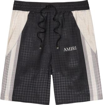 Amiri MA Quad Logo-monogrammed Satin Shorts - Black - XL