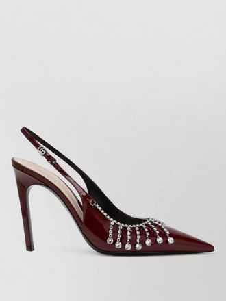 Gucci slingback pumps pointed toe embellished design