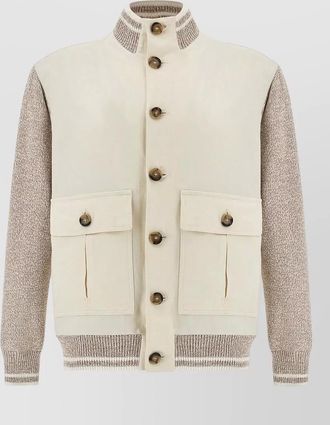 Paul & Shark hybrid cotton jacket contrast sleeves buttons