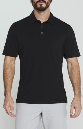 7 Diamonds Reeve Performance Polo in Black at Nordstrom, Size X-Large