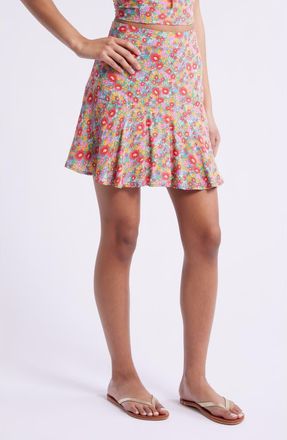 Rip Curl Las Dalias Floral Skort in Blue Multi at Nordstrom, Size X-Large