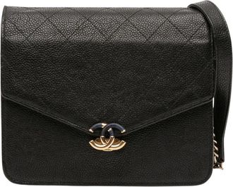 Chanel Pre-owned Flap Schoudertas - Dames - Vintage Schoudertas - Zwart - ONE Size - Vintage