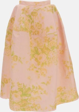 Erdem Gonna Midi In Lino Chin&egrave; A Fiori