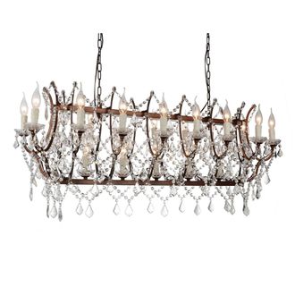 CWI Lighting Phraya 24 Light Up Chandelier With Light Brown Finish