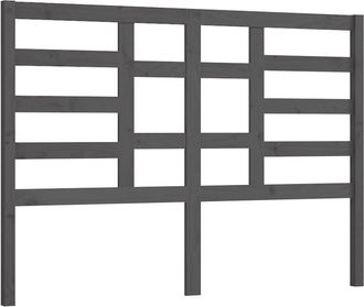 vidaXL Cabecero de cama madera maciza de pino gris 156x4x104 cm Vidaxl