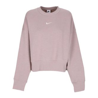Nike Cropped Sweatshirt - Dames - Sportshirts - Roze - L - Katoen - Fitness