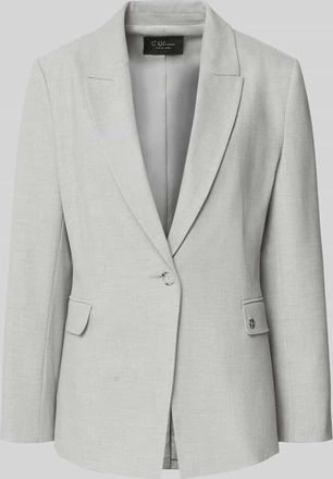 s.Oliver Black Label Regular Fit Blazer mit Viskose-Anteil in Mittelgrau, Größe 34