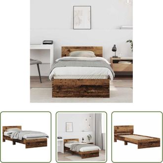 vidaXL vidaXL Testiera in legno - Struttura del letto Legno vecchio 90 x 200 cm Legno multistrato