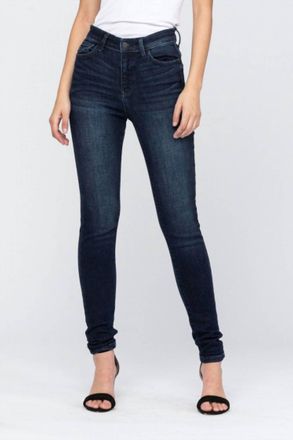 Judy Blue High Rise Skinny Jeans In Dark Denim