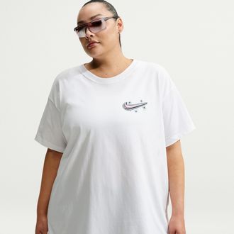 Nike Womens Nike Sportswear Classic Oversized T-Shirt (Plus Size) in White | IH7606-100