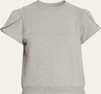 3.1 Phillip Lim French Terry Tulip-Sleeve Sweatshirt
