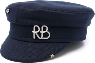 Ruslan Baginskiy cotton twill baker boy cap - women - Cotton/Acetate/Cotton - S - Blue