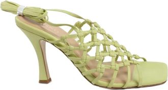 Pinko Jole Sandalo - Dames - Sandalen met hakken - Groen - 41 EU - Schoenen