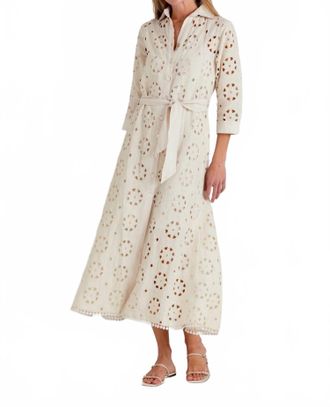 Sundays Linen Laurel Midi Dress In Moonbeam