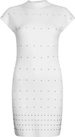 Liu Jo Studded Knit Dress - Dames - Korte kleedjes - Wit - M - Polyester - Kleedjes