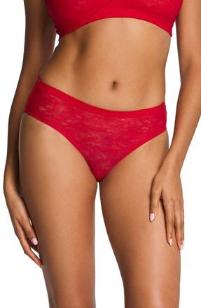 Spanx SPANXsupersmooth Day to Date Night Lace Bikini in Spanx Red at Nordstrom, Size X-Small