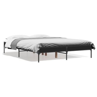 Berkfield Home Bed Frame without Mattress Black 120x200 cm | Size: Small Double