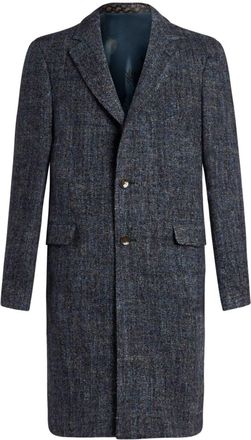 Etro single-breasted coat - men - Wool/Polyamide/Viscose - 48 - Blue