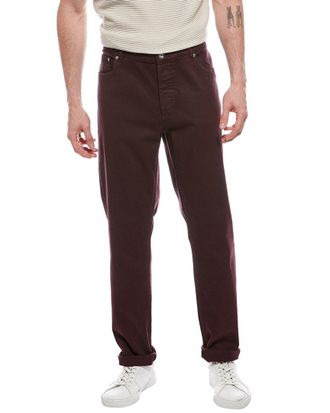 Brunello Cucinelli Oxblood Traditional Fit Jean