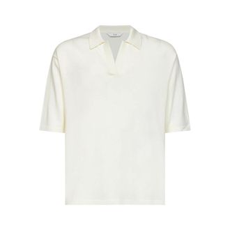 Hev&ograve; V-neck Polo - male - Hevo - Polo Shirts - White - XL - Tops