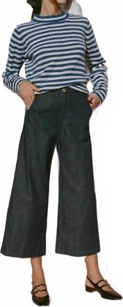 Ciao Lucia Orlando Cotton Pants In Denim Blue