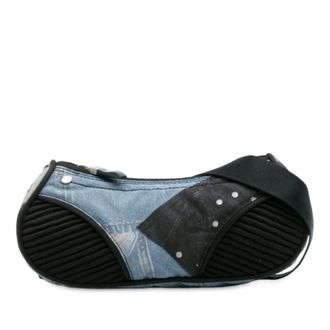 Dior Pre-owned Womens Canvas Printed Denim Crossbody - Black Textile - One Size