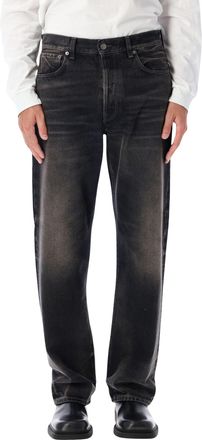 Haikure Faded Black Denim Relaxed Jeans