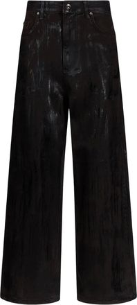 Liu Jo coated-detailing jeans - Black