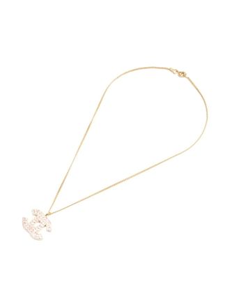 Chanel Collana CC con strass 2002 - Oro