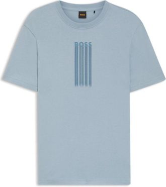 BOSS Logo-artwork T-shirt in cotton jersey