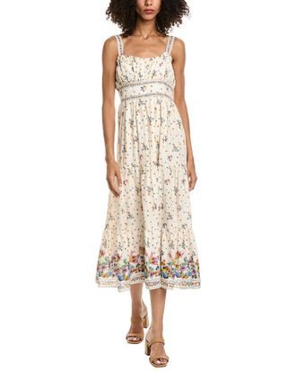 Max Studio Strappy Tiered Midi Dress