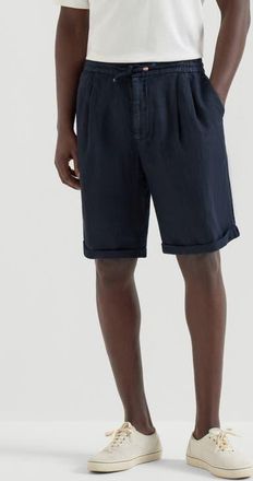 Brunello Cucinelli Gabardine Bermuda shorts in Navy Blue at Nordstrom, Size 64 It