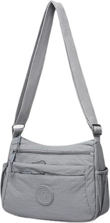 Generic Oxford Women Crossbody Bag Multi-Pocket Messenger Bag Travel Shoulder Bag (Grey)
