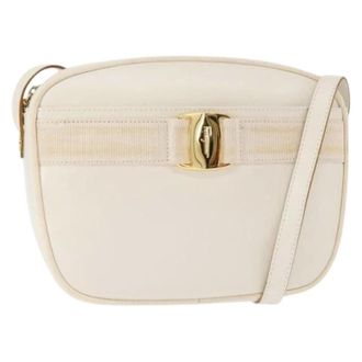 Ferragamo Pre-owned Cross Body Bags, female, White, Size: ONE SIZE Pre-owned Leather Shoulder Bag