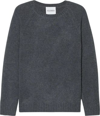 Closed Raglan trui met ronde hals - Grijs