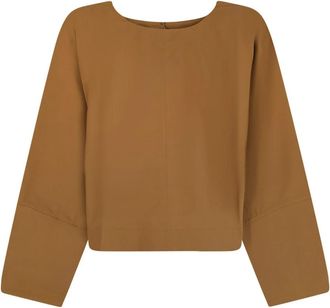SOEUR Armand Katoenen Blouse - Dames - Blouses - Bruin - XS - Katoen - Overhemden