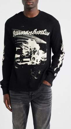 Billionaire Boys Club I Need Space Long Sleeve Cotton Knit Shirt in Black at Nordstrom, Size Xx-Large R